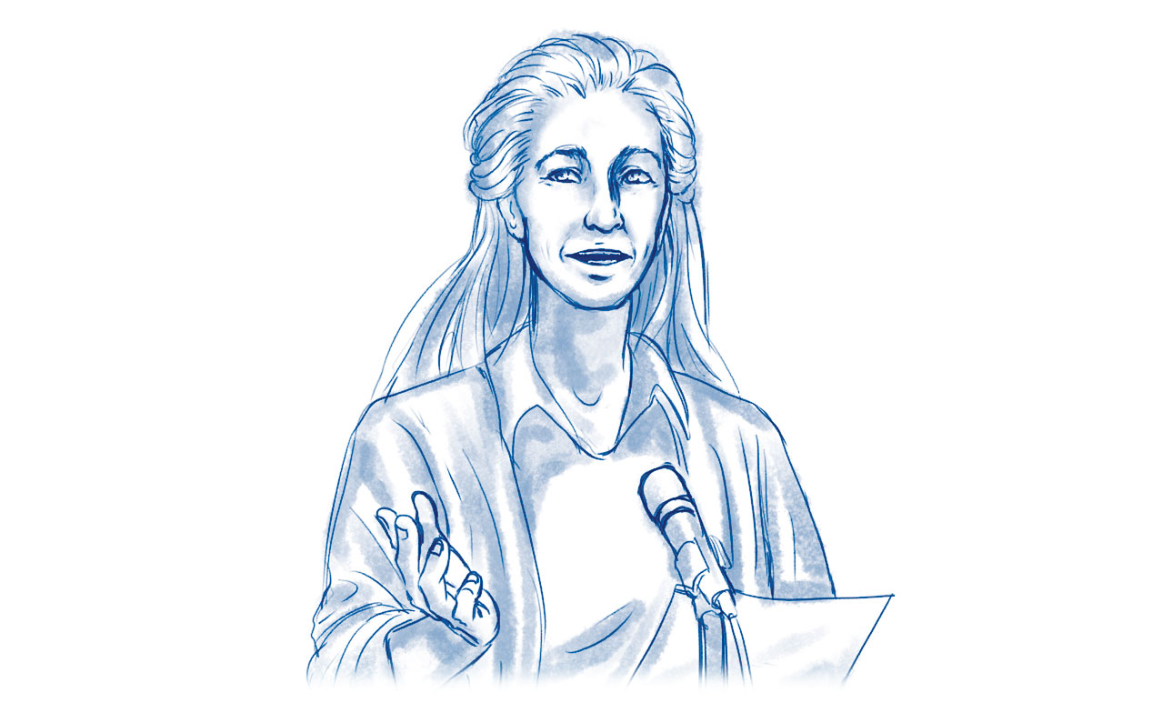 Helga Barbara Gundlach – Zeichnung von Zoe Angermann Helga Barbara Gundlach – Zeichnung von Zoe Angermann
